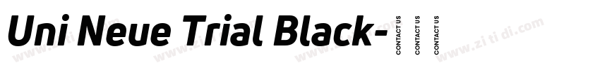 Uni Neue Trial Black字体转换